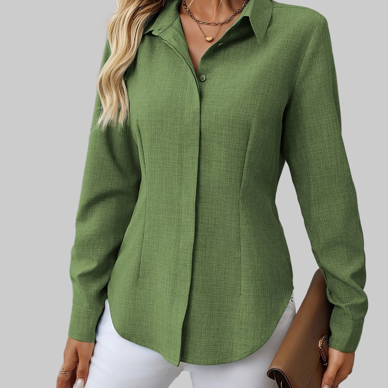 H-Fit Form Fitting Single-Breasted Long Sleeve Shirt